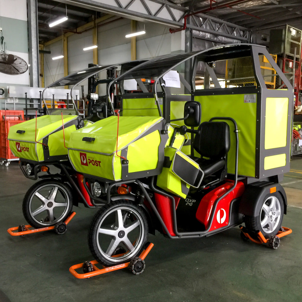 Dynamoto and Australia Post’s new high-tech electric delivery vehicles. - Dynamoto AUS