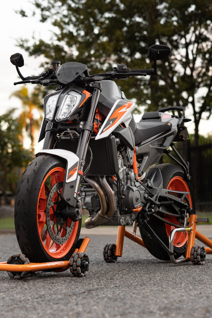 KTM Motorbike Stand on wheels