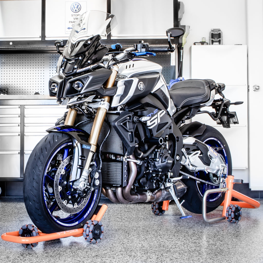 Motorbike stand front & rear wheel